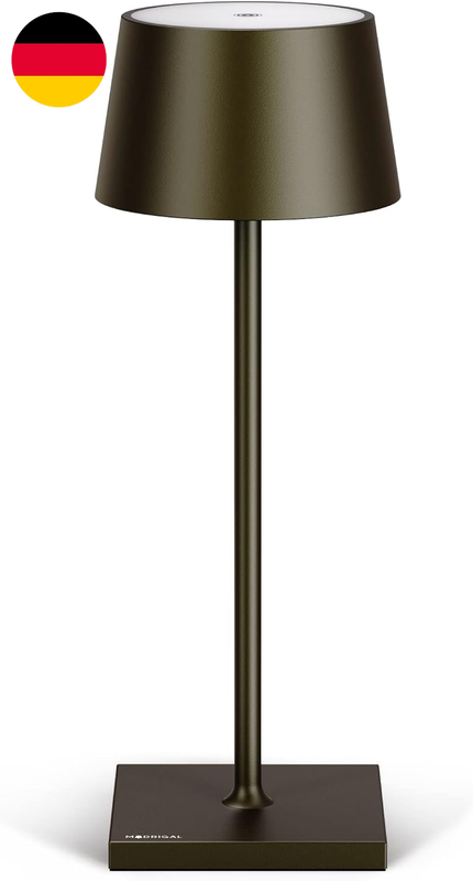 Stilosa Tischlampe Kabellos - Led Tischleuchte - Akku Kabellose Dimmbar Lampe Mit Touch - Table Lamp Aufladbar Usb C - Akku-Tischleuchte Outdoor - Tropisches Schwarz