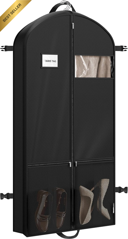54-Inch (137 Cm) Heavy Duty Travel Garment Bag W/Pocket for Suits, Tuxedos, Dres