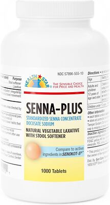 GeriCare Senna Plus Laxative Tablets, 50 mg / 8.6 mg Strength Docusate Sodium /