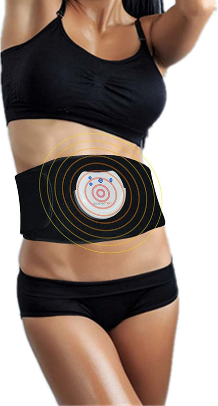Mothermed EMS Waist Trimmer Fitness Belt Abs Stimulator,Black