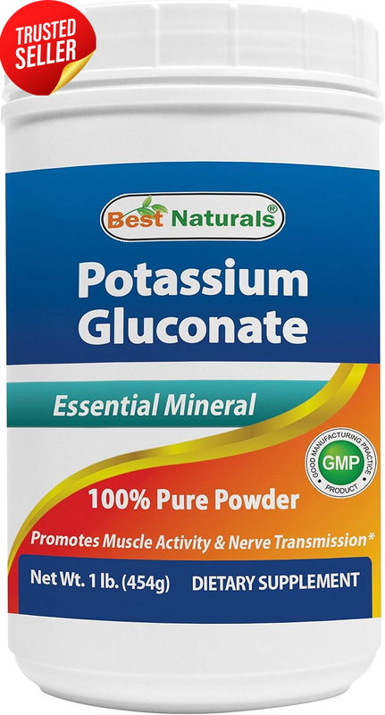 Potassium Gluconate Powder 1lb Electrolyte Supplement Muscle Heart Support Pack