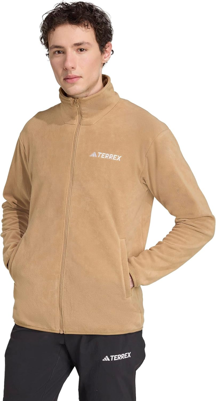 adidas mens Terrex Multi Essentials Full-zip Fleece Hiking Jacket