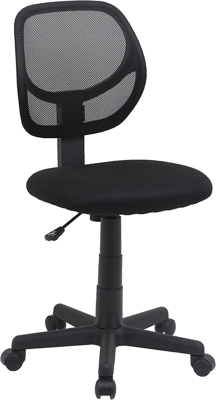 Basics Low-Back, Upholstered Mesh, Adjustable, Swivel Computer Office Desk Chair