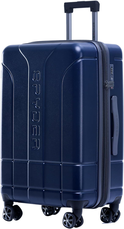Navy 25" Expandable Hardside Suitcase with 360° Wheels & TSA Lock