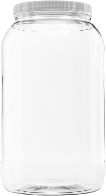Plastic Storage Shatter Proof Jars with Leak Proof Lids, BPA Free, Hand Wash Onl