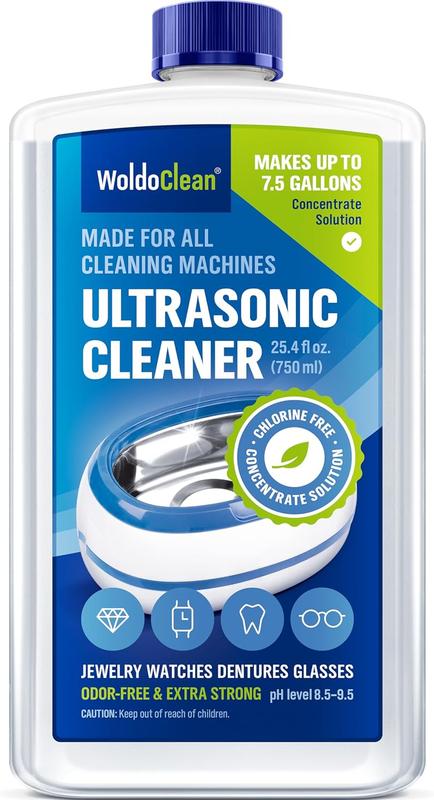 Woldoclean Ultrasonic Cleaner Solution Concentrate - 25.4 Fl Oz, 8 Gallons
