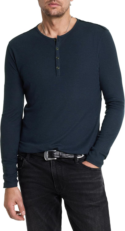 John Varvatos Mens Carver Henley