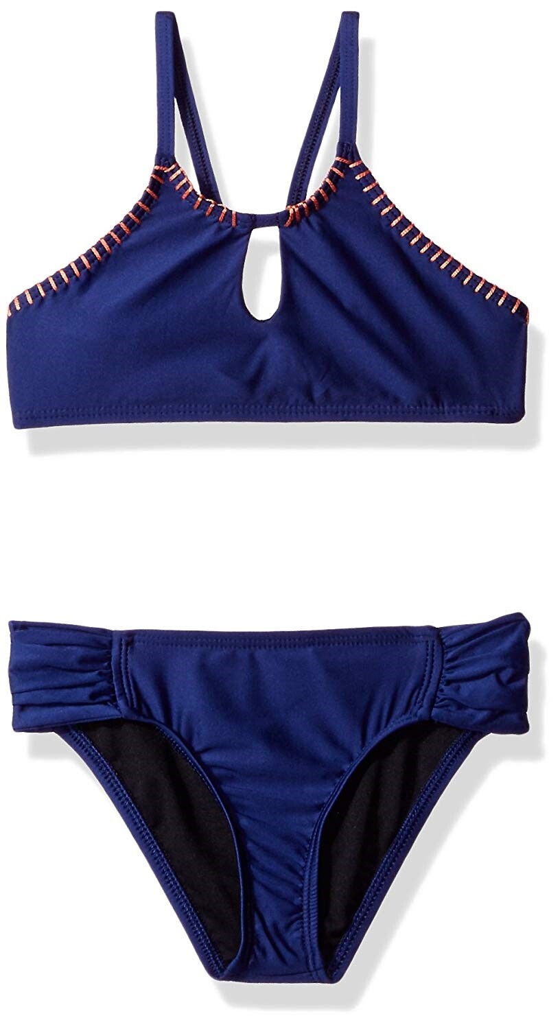 Splendid Girls' Big Chambray Cottage Two Piece Sz. 7 Kids Bikini Set 149070
