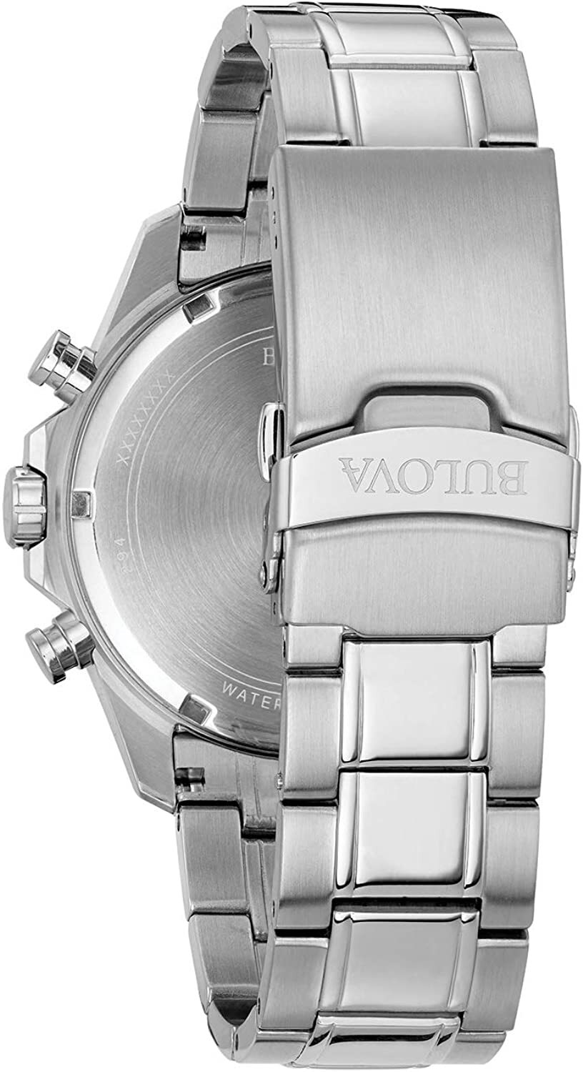 Pre-owned Bulova Buloca Marine Star Wristwatch For Men 43mm Case Stainless Steel, Stainless Steel