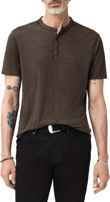John Varvatos Mens Duke Henley