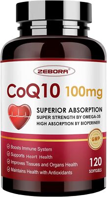 CoQ10-100mg-Softgels with PQQ, BioPerine & Omega-3, High Absorption Coq10