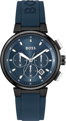Pre-owned Hugo Boss Blue Mens Chronograph Watch One 1513998