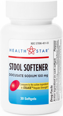 Gericare Stool Softener Docusate Sodium 100 Mg, Laxative, 30 Count (Pack of 1)