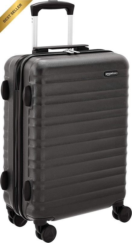 Premium Hardside Spinner Luggage with Built-In TSA Lock, Carry on 55Cm, Black