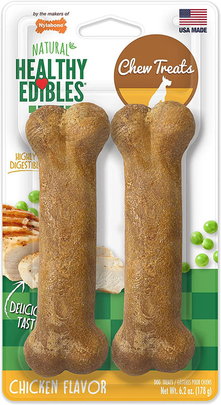 Nylabone Healthy Edibles WILD Natural Long-Lasting Dog Treats - Dog Bone Treats