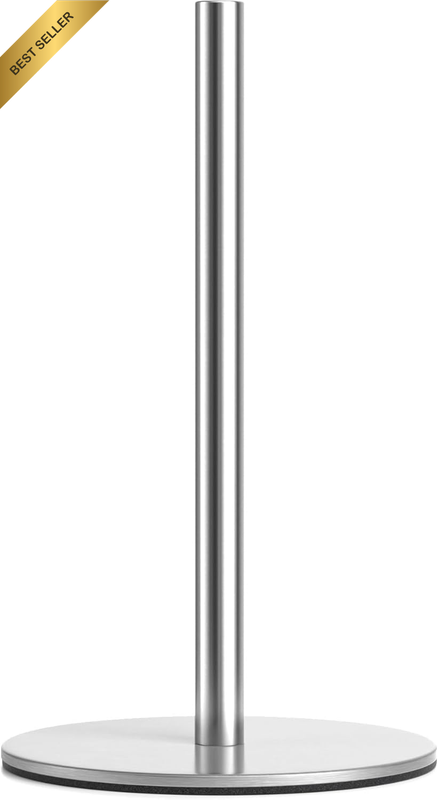 Silver Paper Towel Holder Countertop, Free-Standing Kitchen Roll Holder, Stainle