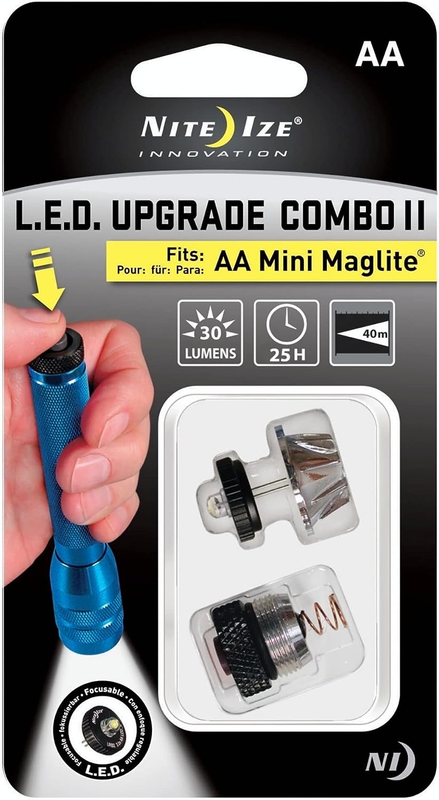 Nite Ize LED Flashlight Upgrade, Fits AA Mini Maglite, Bulb to 30 Lumen LED