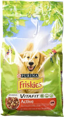 FRISKIES DOG CROCCHETTE CANE ADULTO VITAFIT ACTIVE 4 KG MANZO CEREALI VITAMINE