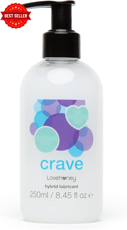 Crave Hybrid Personal Lubricant Gel 250ml Water Resistant Pump Bottle