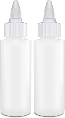 Twist Top Applicator Bottles, Squeeze 2 OZ Empty Plastic Bottles, Re