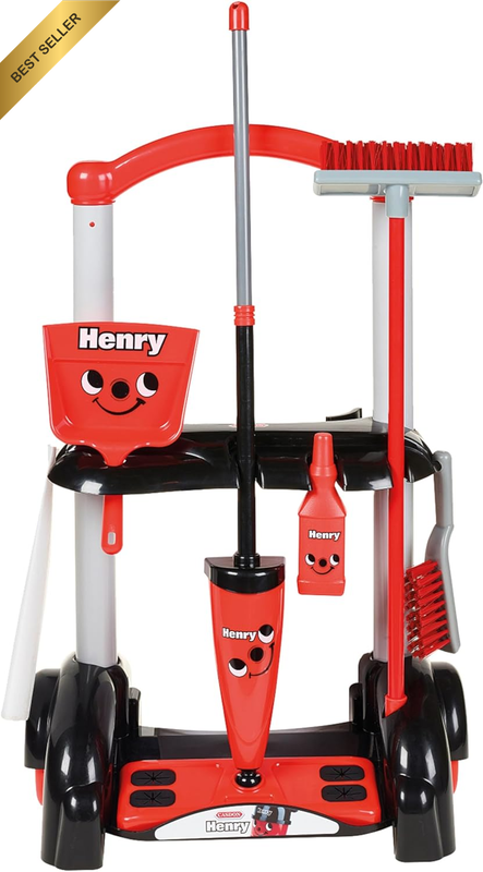 630 Little Henry Cleaning Trolley, Red & Black