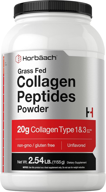 Horbaach Collagen Peptides Powder 40 Oz Unflavored Type I & III EXP:07/30