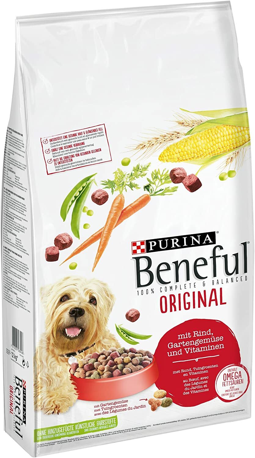 Purina Beneful Original Hundefutter Trockenfutter Rind Gemüse Adult 12kg
