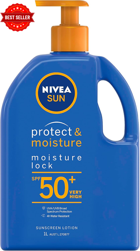 SUN Protect & Moisture, Moisture Lock Sunscreen Lotion SPF 50+ 1L | Moisturising