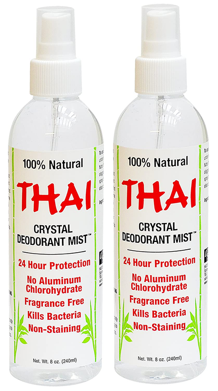 2-Pack Thai Deodorant Stone Crystal Mist 10% 0Natural Deodorant Spray 8 oz.✔👌✅