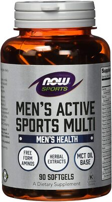 NOW FOODS, MEN'S ACTIVE SPORTS MULTI, Multivitamin 90 Weichkapseln SUPER PREIS