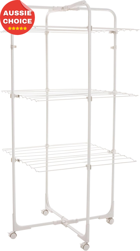 19M 3 Tier Clothes Drying Rack Indoor Outdoor Laundry Airer Foldable Space Saver