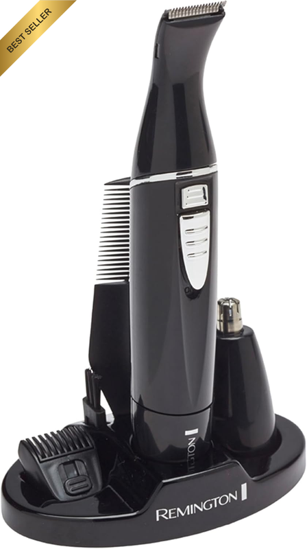 Men's Precision Personal Groomer Kit Showerproof Trimmer with Attachments Black