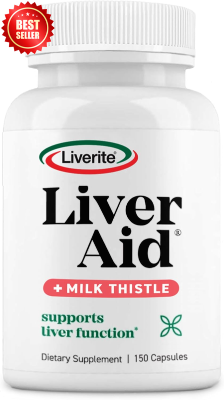 Liver Aid Milk Thistle 15O Capsules Support Cleanse Care Energy Formula US