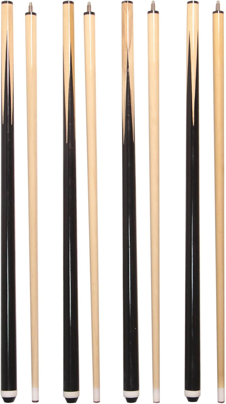 Pool Sticks 2-Piece 58 Inch Wooden Billiard Cue Hard Wood