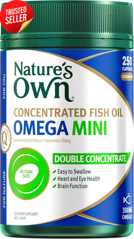 Natures Own Omega-3 Fish Oil Mini 250 Capsules Health