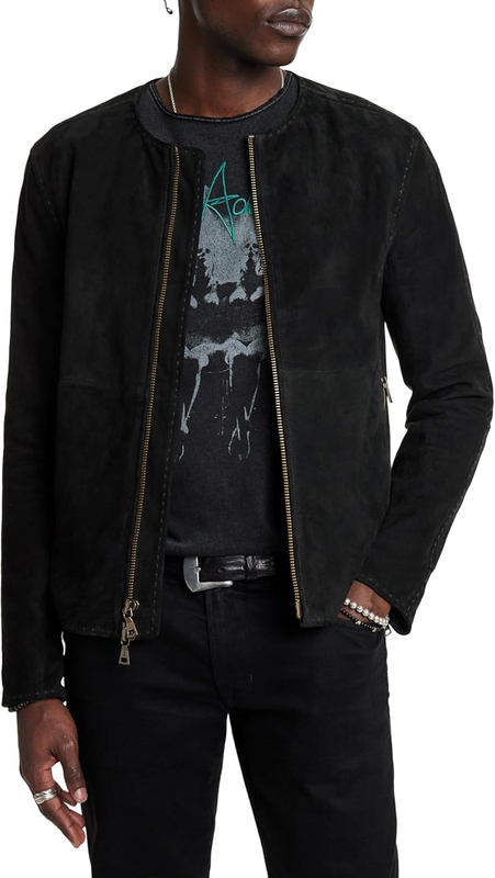 John Varvatos Men's Curtis Colarless Jacket