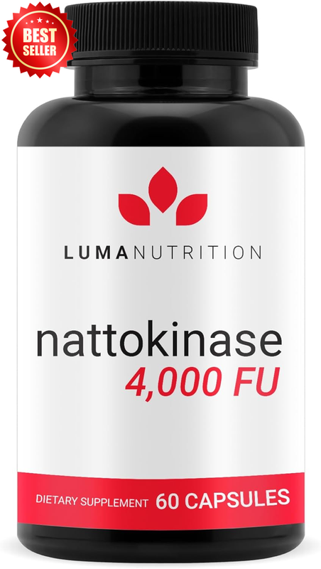 Nattokinase Supplement 4OOO FU Japanese Natto 6O Capsules Vegan US