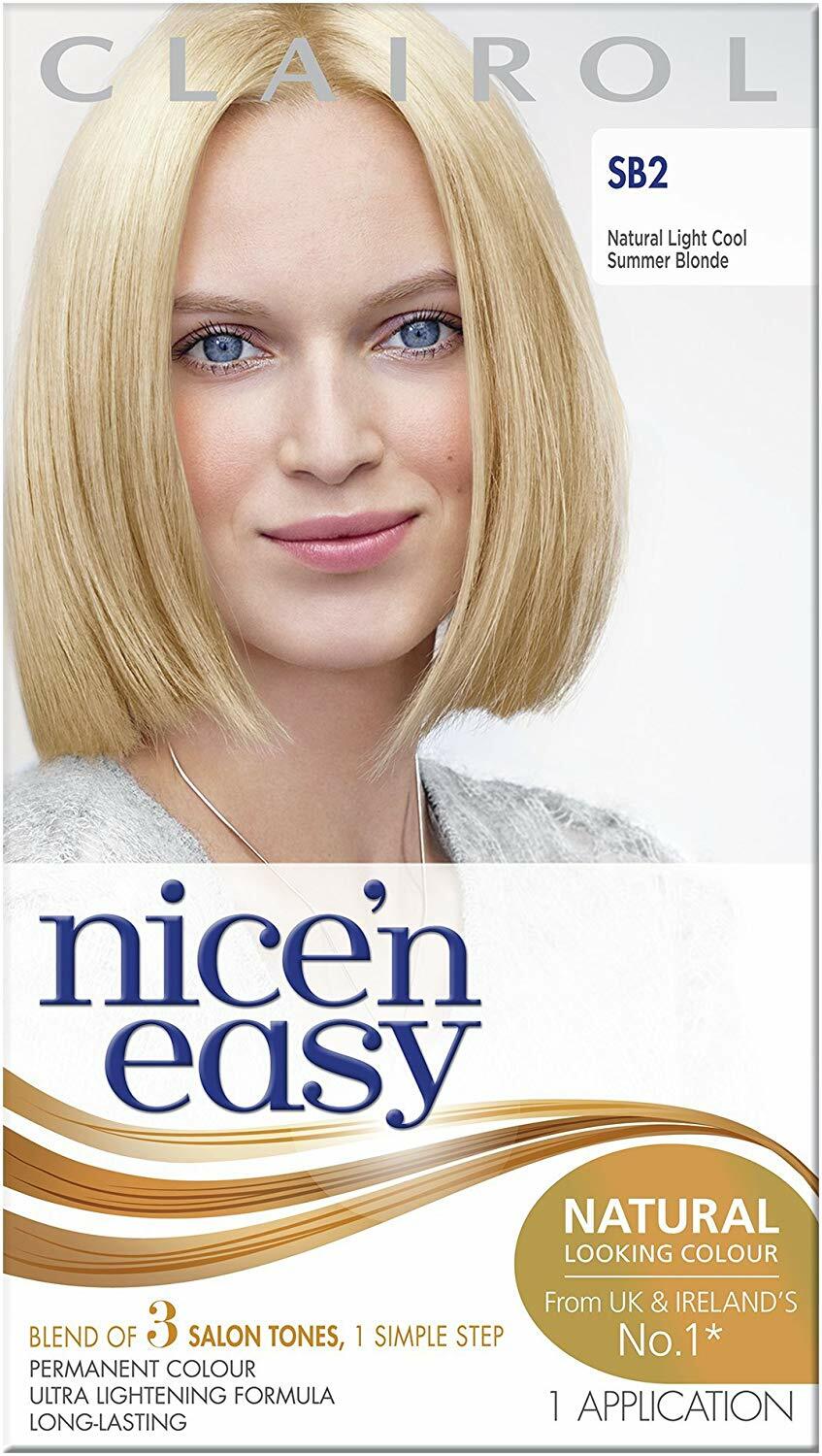 3x Clairol Nice N Easy Hair Colour Dye Natural Light Cool Summer