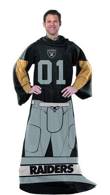 Удобная накидка для игрока Oakland Raiders Huddler с рукавами