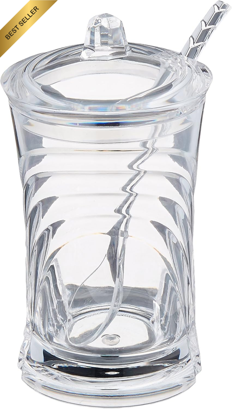 Sugar Please Acrylic Sugar Jar with Spoon in Glacier