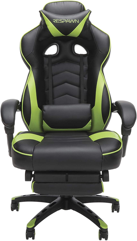 RESPAWN 110 Racing Style Gaming Chair Reclining Ergonomic Leather with Footrest  eBay