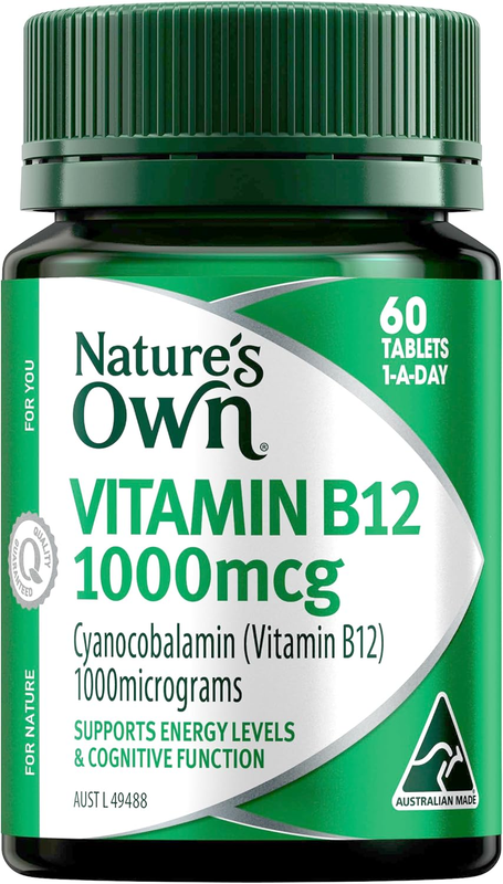 Vitamin B12 1000Mcg Tablets 60 - Vitamin B Supports Energy Levels, Mental, Nervo