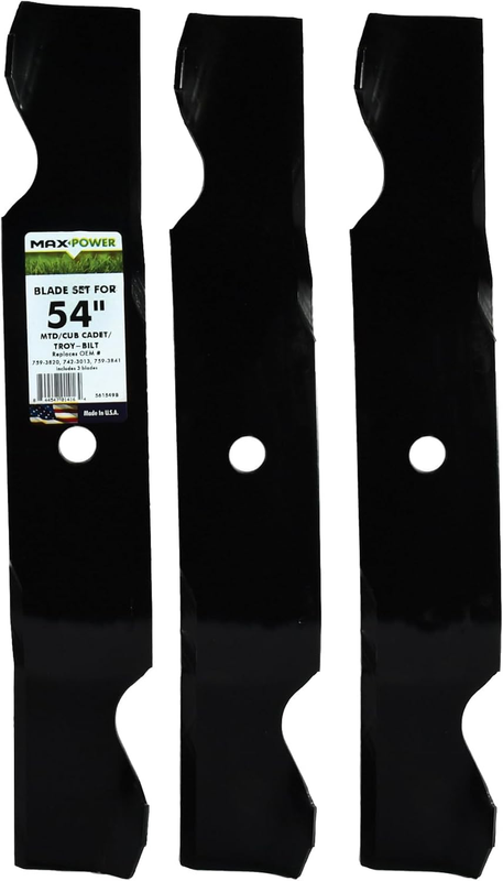 3 Blade Set for MTD Cub Cadet Troy-Bilt 54" Mowers 742-3013 759-3820 759-3841