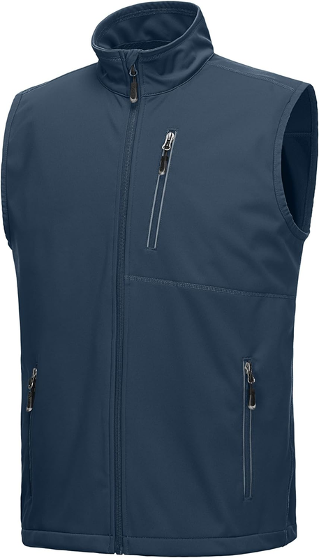 Vest Outerwear With Pockets, Softshell Sleevele