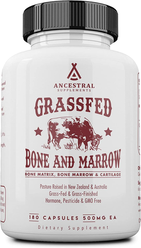 Grass Fed Beef Bone and Marrow Supplement, 3000Mg, Skin, Oral Health, and Joint