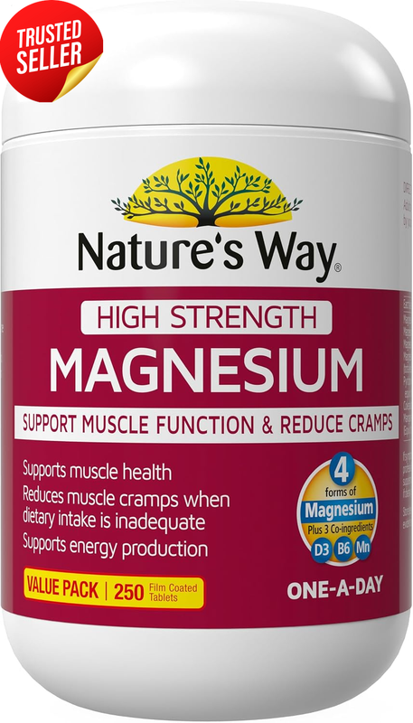 High Strength Magnesium 320mg 250 Tablets Muscle