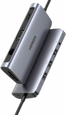 UGREEN USB C Docking Station 10 IN 1 Multiport Adapter with 4K HDMI, VGA, 3.5mm