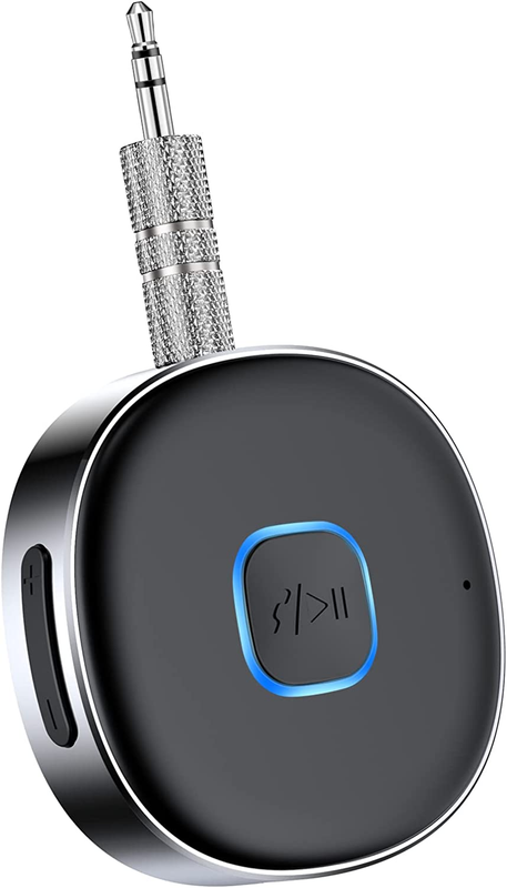 Receptor auxiliar Bluetooth, adaptador auxiliar portátil para automóvil de 3,5 mm