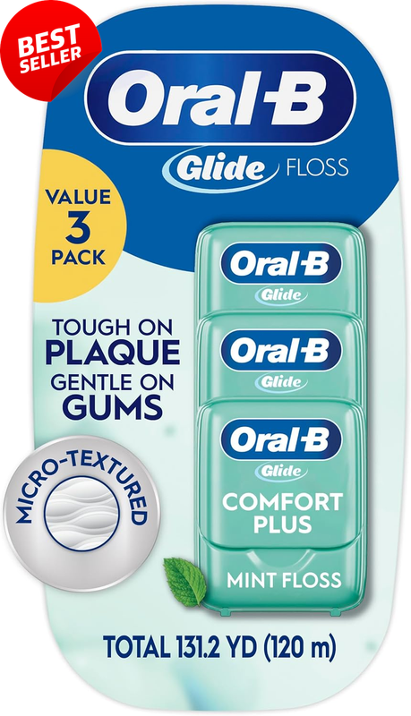 Glide Pro-Health Comfort plus Floss, Mint, 3 Ct