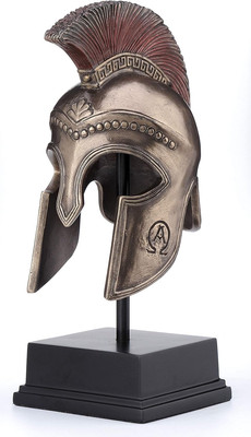 8 1/4 Inch Spartan Hoplite Helmet Display Cold Cast Resin Bronze Finish Sculptur